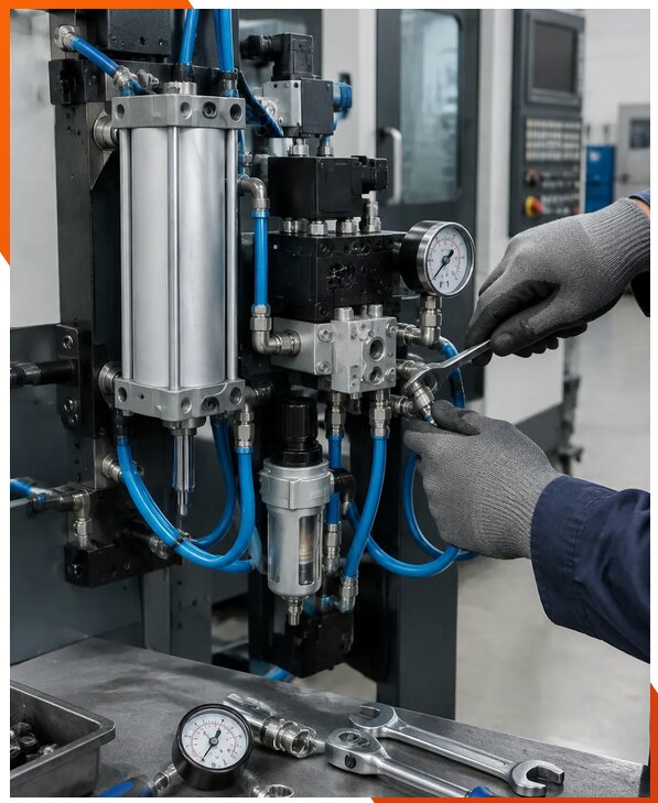 Ремонт пневматики станков на производстве в Великом Устюге